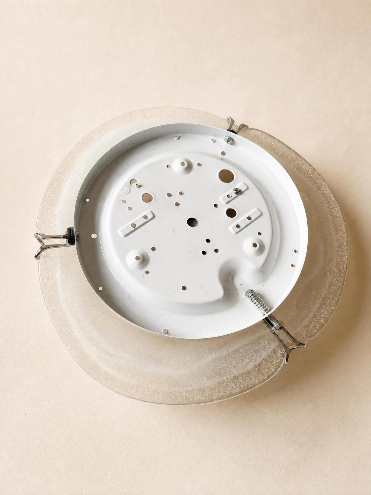 Italian 90s Frosted Murano Glass Ceiling Lights, Pair of Flush Mounts or Wall Lights — photo 10